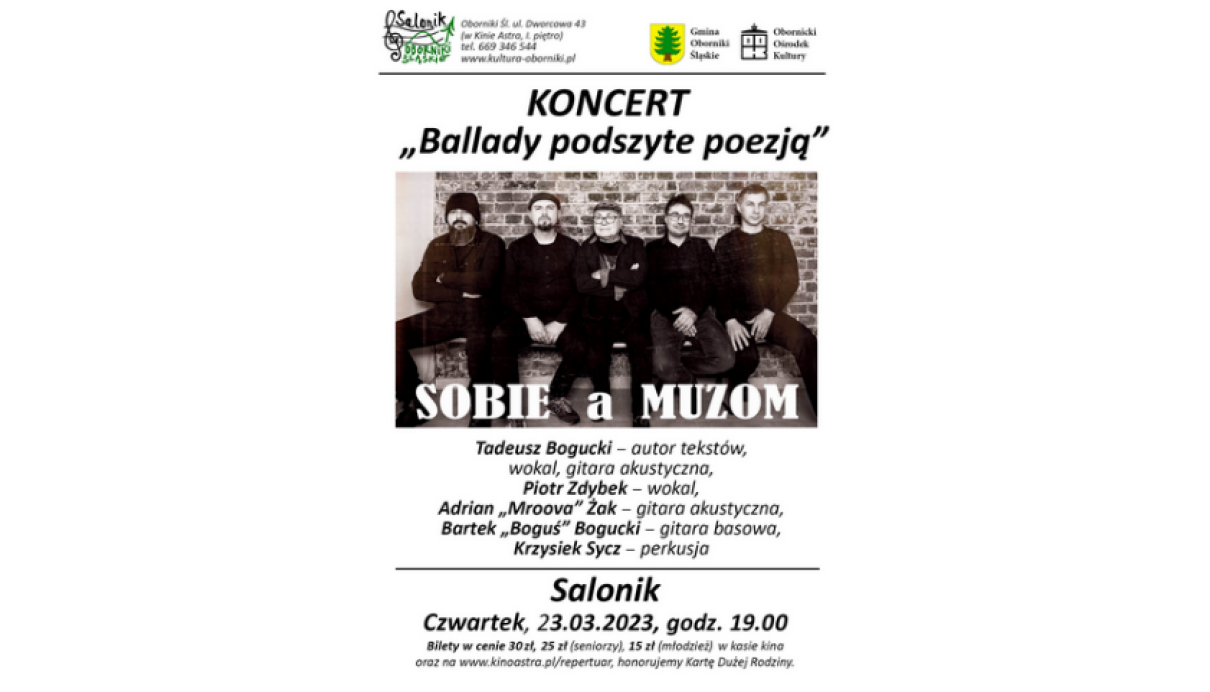 Koncert "Ballady podszyte poezją"