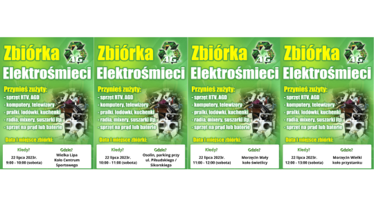 Zbiórka elektrośmieci na terenie naszej Gminy