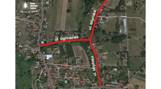 Widok na ulice, na które zostały pozyskane fundusze