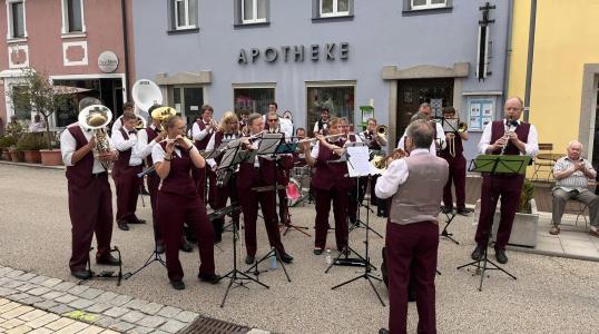 Orkiestra z Rehau podczas występu ulicznegio