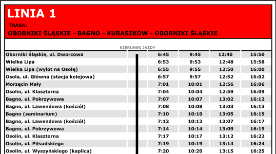 Rozkłady Jazdy OLKA - od 10 marca