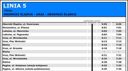 Rozkłady Jazdy OLKA - od 10 marca